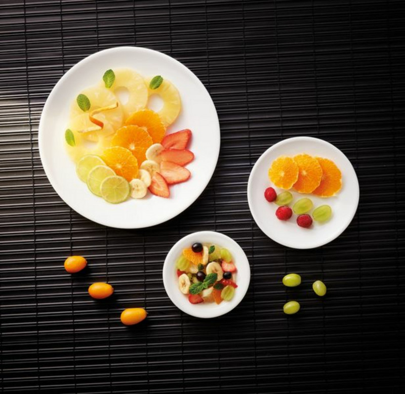 Assiette plate rond blanc verre opal Ø 15,5 cm Restaurant Arcoroc