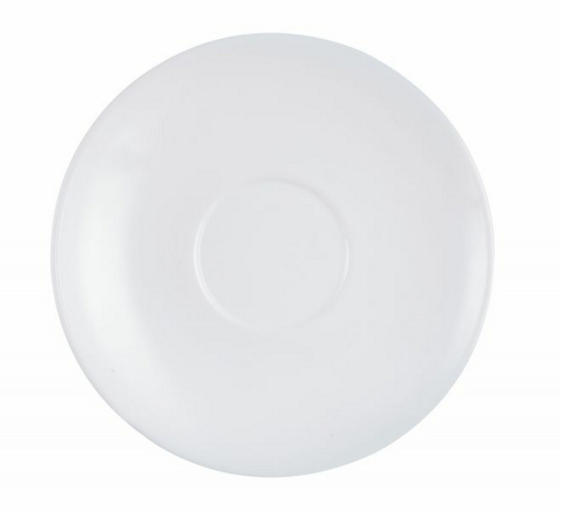 Sous-tasse à expresso rond blanc verre opal Ø 13 cm Restaurant Arcoroc