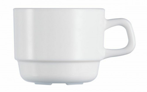 Tasse à déjeuner rond blanc verre opal 25 cl Ø 8 cm Restaurant Arcoroc