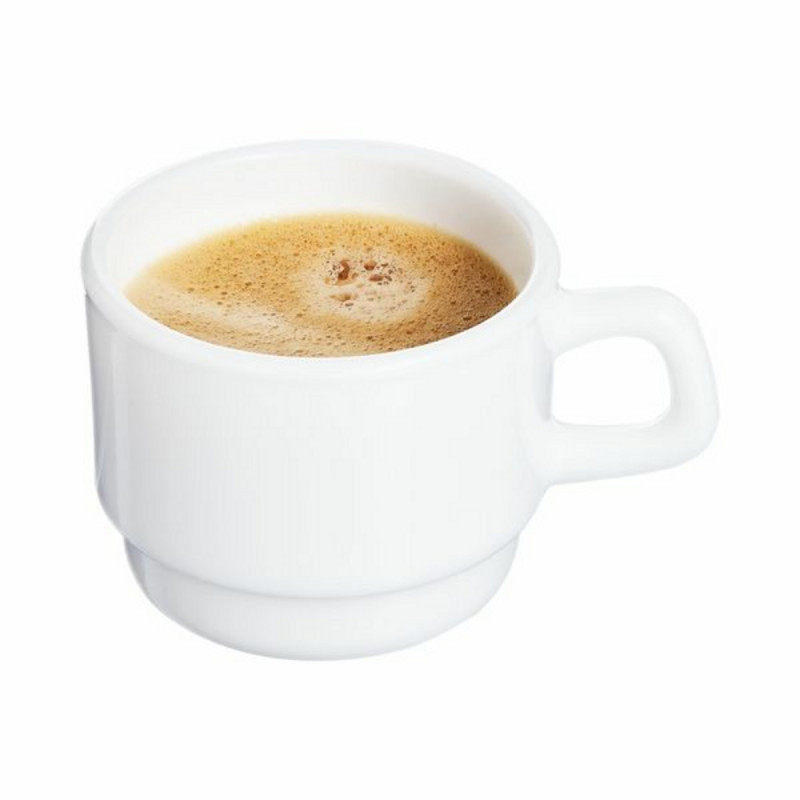 Tasse à déjeuner rond blanc verre opal 25 cl Ø 8 cm Restaurant Arcoroc
