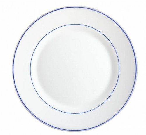 Assiette plate rond blanc verre opal Ø 19 cm Restaurant Filet Bleu Arcoroc