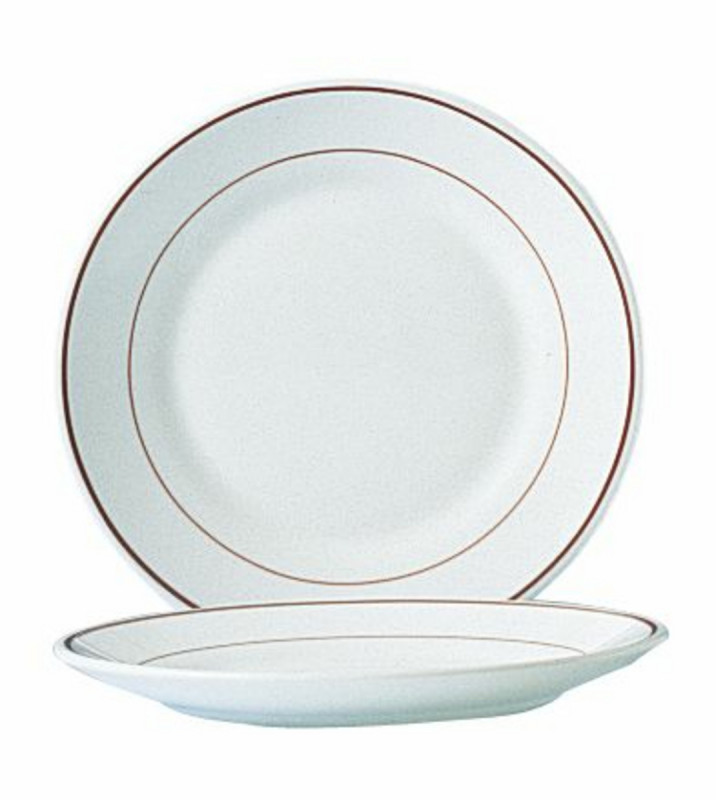 Assiette plate rond blanc verre opal Ø 23,5 cm Restaurant Filet Bordeaux Arcoroc