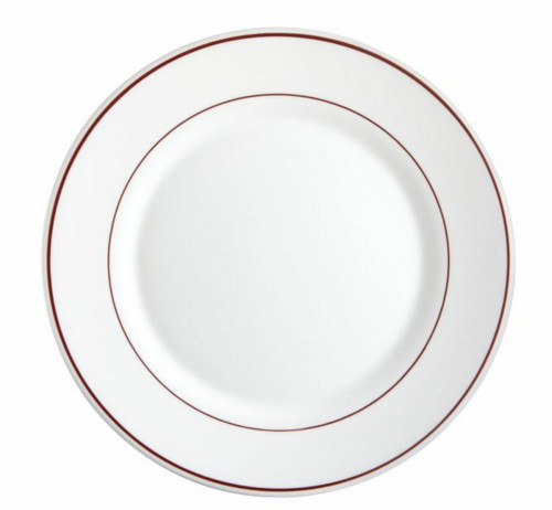 Assiette plate rond blanc verre opal Ø 19 cm Restaurant Filet Bordeaux Arcoroc