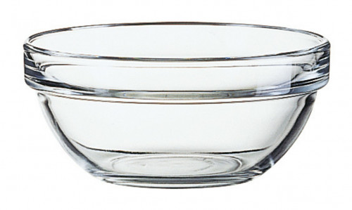 Coupelle rond transparent verre trempé Ø 13,8 cm Empilable Arcoroc