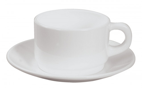 Tasse à déjeuner rond blanc verre opal 28 cl Ø 9,2 cm Opal Blanc Arcoroc