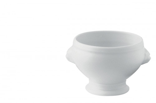 Soupière tête de lion rond blanc porcelaine Ø 7 cm Bistronome Pro.mundi