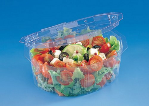 Barquette avec couvercle rectangulaire transparent 19,6x15,8x5,5 cm 100 cl Multipack Alphaform (40 pièces)
