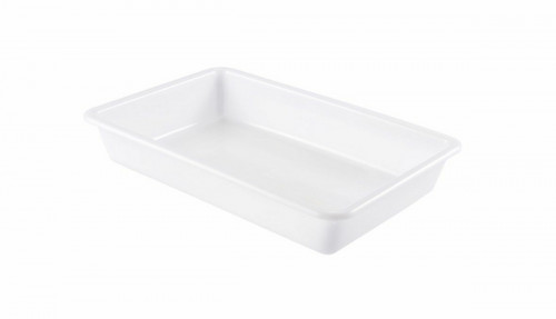 Bac plat Avec couvercle blanc plastique 34,7x23x7 cm 3 L fond plein parois pleines Gilac