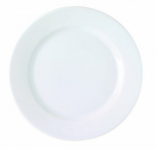 Assiette plate rond blanc porcelaine Ø 24 cm K Pro.mundi