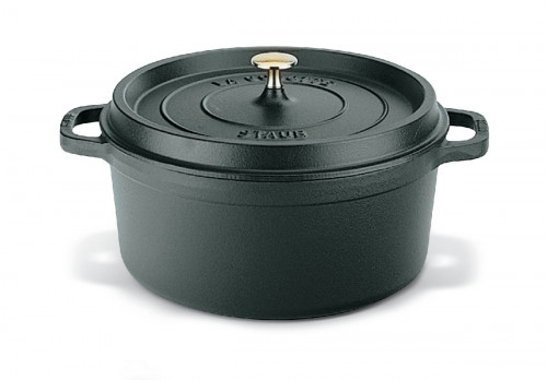 Cocotte fonte d'acier Sans revêtement Avec couvercle Ø 26 cm 16,7 cm 5,25 L Staub
