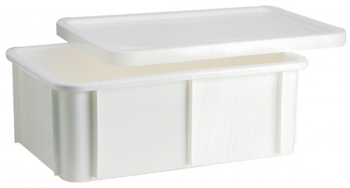 Bac gerbable Sans couvercle blanc plastique 40x30x16,5 cm 12 L fond plein parois pleines Gilac