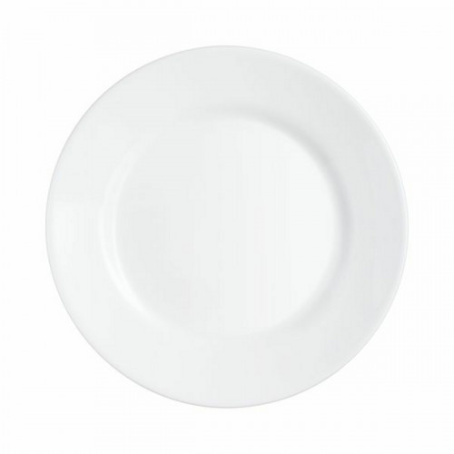 Assiette plate rond blanc verre opal Ø 25,4 cm Restaurant Arcoroc