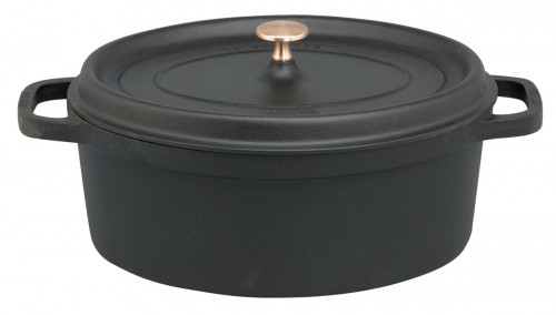 Cocotte fonte d'acier Sans revêtement Avec couvercle 41x32x19,8 cm 12 L Staub