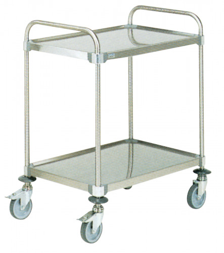 Chariot de service inox 2 niveaux 109,5x69,5x96 cm 100 kg Tournus