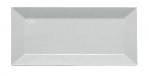 Assiette plate rectangulaire blanc porcelaine 22x11 cm Classic Square Pro.mundi
