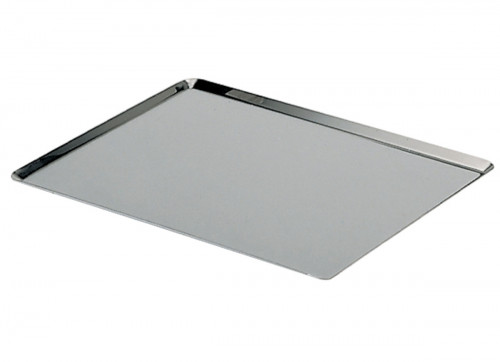 Plaque pâtissière non perforé inox Pâtissier 60x40x1 cm 1 mm Bords pincés De Buyer
