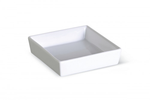Ravier carré blanc porcelaine vitrifiée 11 cm Edina Pro.mundi