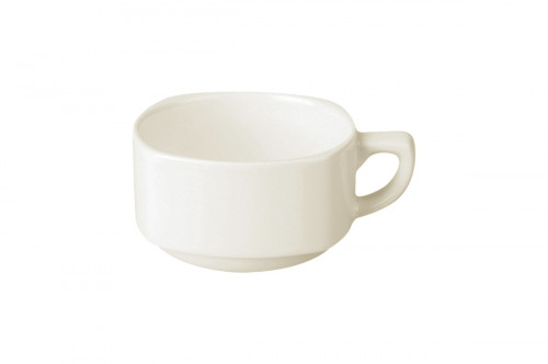 Tasse à déjeuner carré ivoire porcelaine vitrifiée Ska Rak