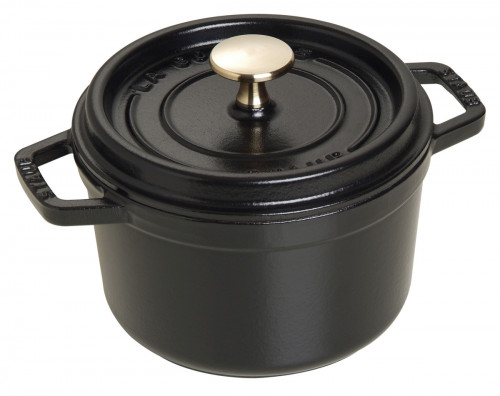 Cocotte fonte d'acier Sans revêtement Avec couvercle Ø 14 cm 11,6 cm 0,8 L Staub