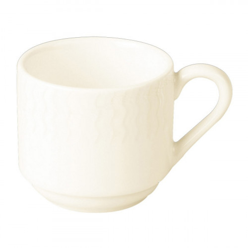 Tasse à expresso rond ivoire porcelaine vitrifiée 9 cl Ø 6 cm Ondine Rak