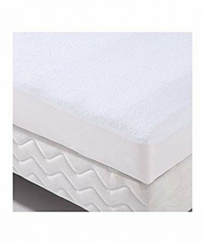 Protège matelas éponge PU blanc 200x90 cm 100 g/cm² coton