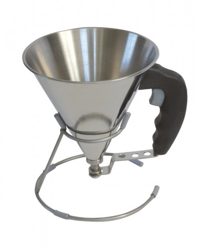 Entonnoir à piston inox Ø 15 cm 15,5 cm 0,8 L De Buyer