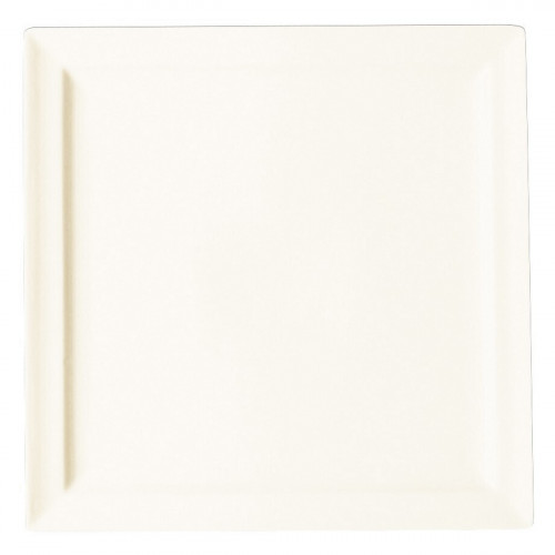 Assiette plate carré ivoire porcelaine vitrifiée 27x27 cm Classic Gourmet Rak