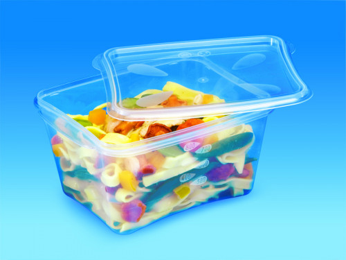 Boîte avec couvercle rectangulaire transparent 17,5x15,9x9,5 cm 150 cl Prestipack Alphaform (30 pièces)
