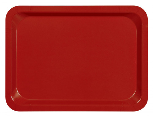 Plateau bois compresse rouge 37x28 cm Stratifie Platex