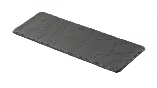Plat rectangulaire noir porcelaine culinaire 30x11 cm Basalt Revol