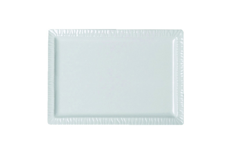 Assiette plate rectangulaire ivoire porcelaine vitrifiée 33,6x23,2 cm Playa Rak