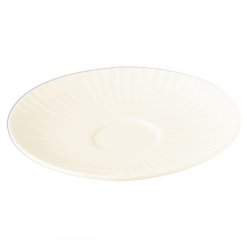 Sous-tasse à thé rond ivoire porcelaine vitrifiée Ø 15 cm Metropolis Rak