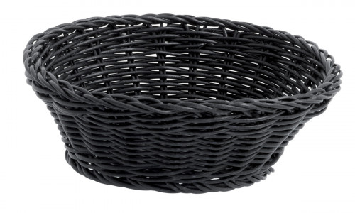 Corbeille rond noir polypropylène (pp) Ø 20 cm 7 cm Twiggy Pro.mundi