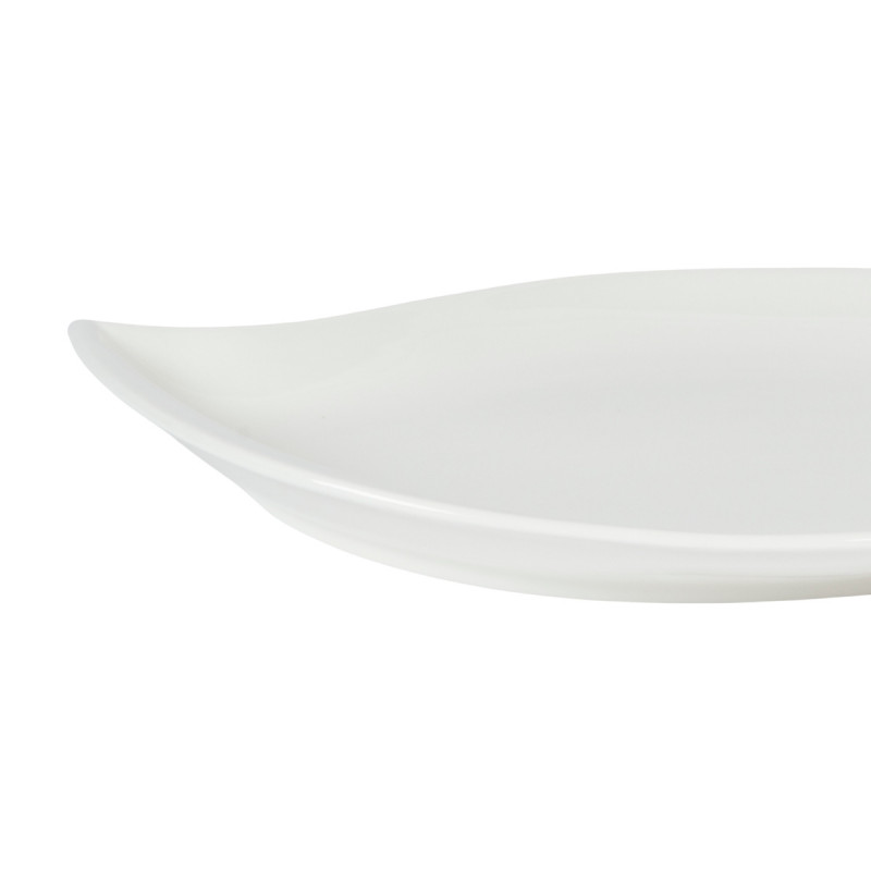 Assiette plate ovale blanc porcelaine 36,5x21 cm Folia Pro.mundi