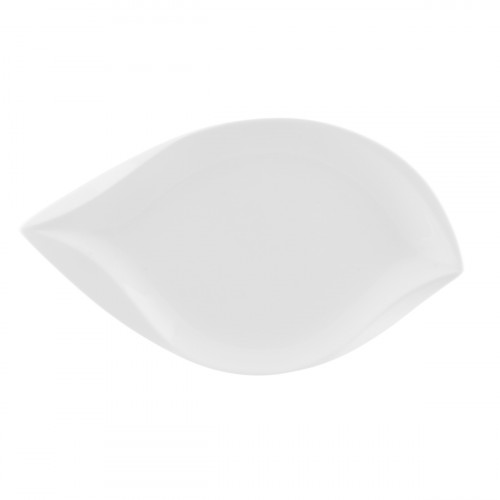 Assiette plate ovale blanc porcelaine 31x18 cm Folia Pro.mundi