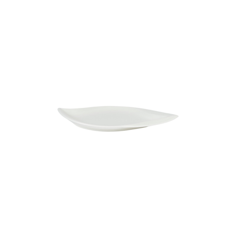 Assiette plate ovale blanc porcelaine 19x11 cm Folia Pro.mundi