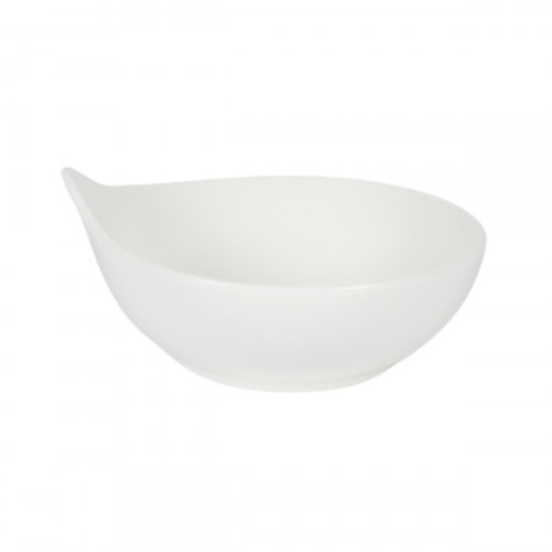 Mise en bouche ovale blanc porcelaine 10 cm Playtime Pro.mundi