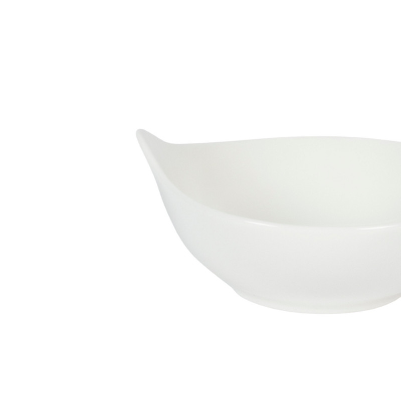 Mise en bouche ovale blanc porcelaine 10 cm Playtime Pro.mundi
