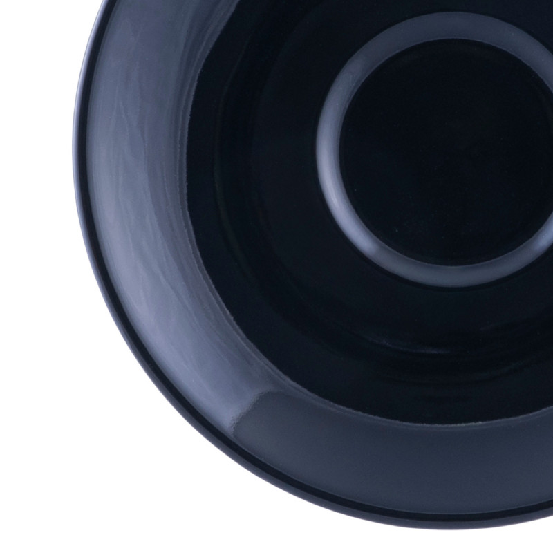 Sous-tasse à expresso rond noir porcelaine Ø 12 cm Emotions Pro.mundi