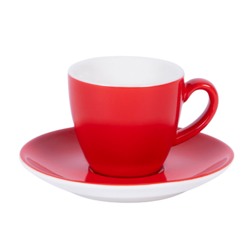 Tasse à expresso rond rouge porcelaine 10 cl Ø 6,3 cm Emotions Pro.mundi