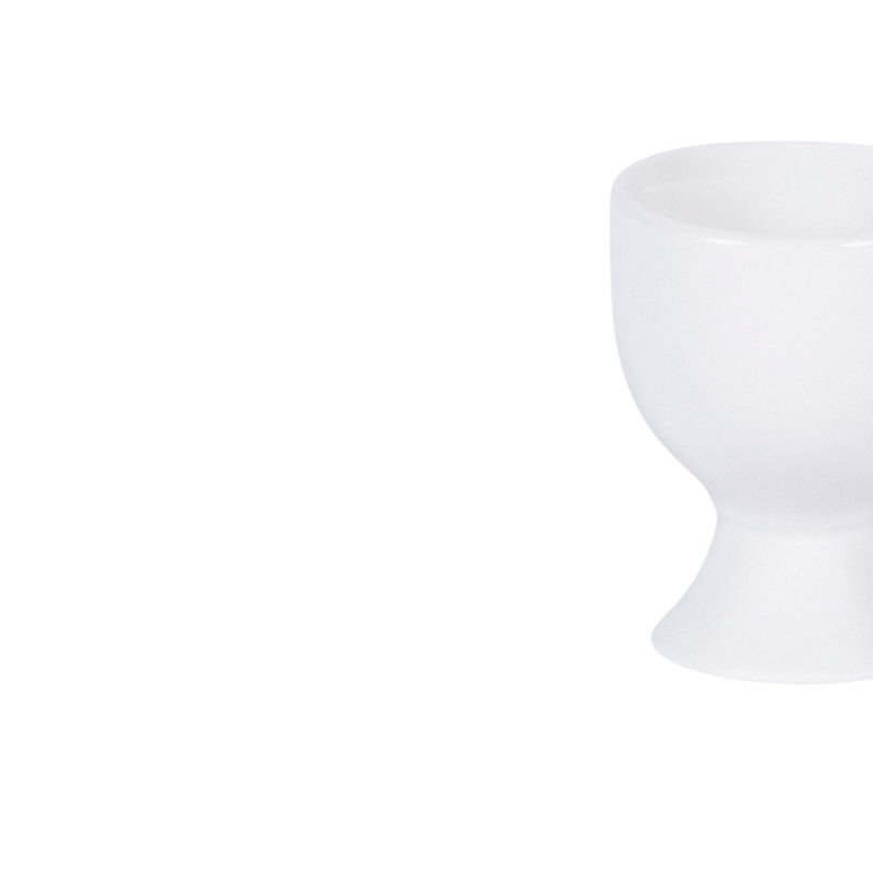 Coquetier rond blanc porcelaine 6 cm Ø 5 cm Emotions Pro.mundi