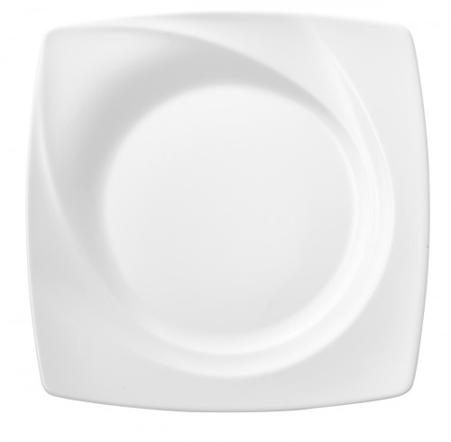Assiette plate carré blanc porcelaine 23x23 cm Celebration