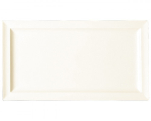 Assiette plate rectangulaire ivoire porcelaine vitrifiée 33x23 cm Classic Gourmet Rak