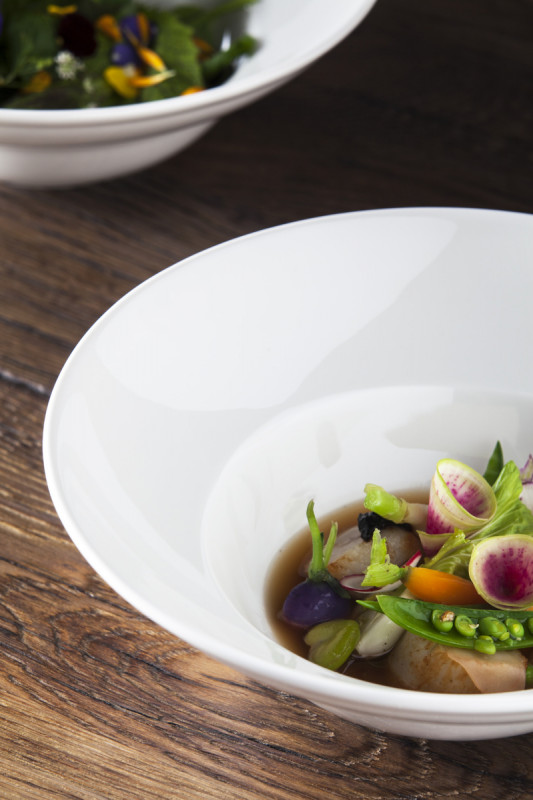 Assiette extra creuse rond ivoire porcelaine vitrifiée Classic Gourmet Rak