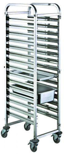 Chariot inox sens largeur GN 1/1 16 niveaux Pro.cooker
