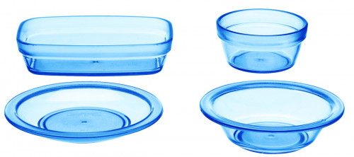 Assiette à dessert rond bleu copolyester Ø 13,4 cm Vaisselle Copolyester Saint Romain