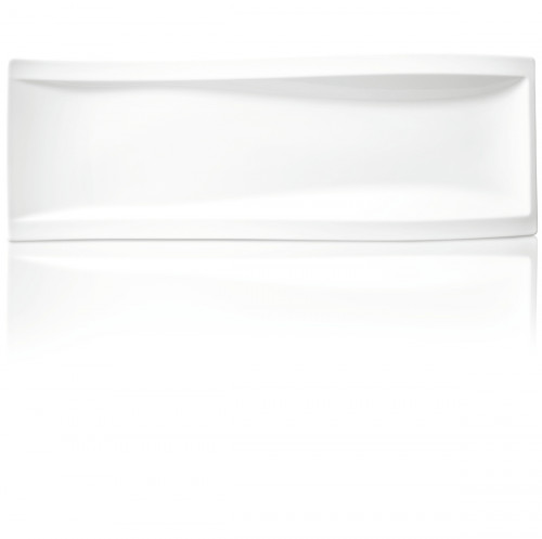 Assiette plate rectangulaire ivoire porcelaine vitrifiée 42x15 cm New Wave Villeroy & Boch