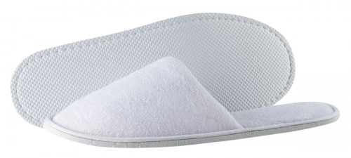Chaussons bout fermé rond blanc 43 Essentials Collection (100 pièces)