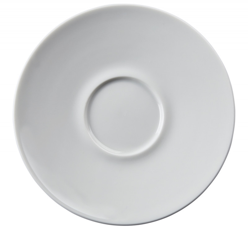 Sous-tasse à thé rond blanc porcelaine Ø 13 cm Slim O Pro.mundi