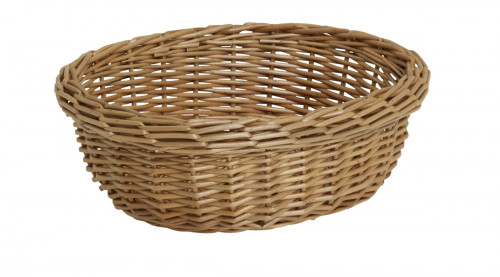 Corbeille ovale beige osier 25,5x21x9 cm Pro.mundi